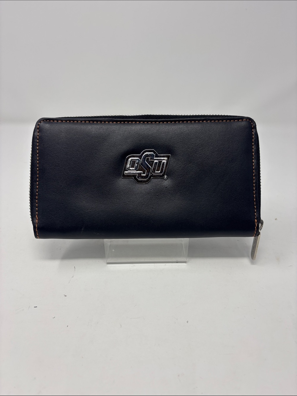 Oklahoma State University Black Zip Wallet